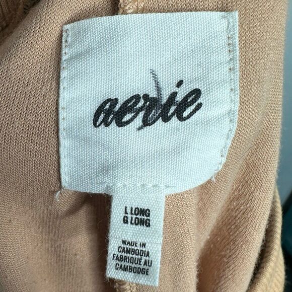 Aerie Real Obsessed Velour High Waisted Kick-It Flare Pant in Toasty Large LONG - Picture 6 of 12